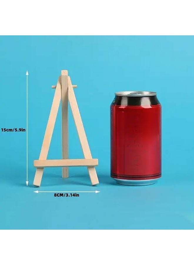 6 Pieces 10x15 Frames Mini Wooden Easel Oil Painting Canvas Tool For Artists - Image 3